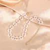 Girocollo elegante bianco imitazione perla fiore collana per le donne vintage clavicola perline ghirlanda catena collane collane gioielli ragazza