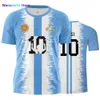 Herr t-shirts argentina nationell flagga 3D-tryckning herr t-shirt barns runda hals avslappnad kort seve t-shirt unisex sportkläder sommar topp 0304H23