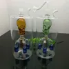 Accessoires pour fumeurs Bouilloire à filtre à quatre griffes sous une super grande partie supérieure Bongs en verre de crâne Pipe à fumer en verre Conduites d'eau Plate-forme pétrolière Bols en verre Brûleur à mazout