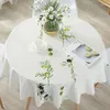 테이블 천 녹색 잎 인쇄 둥근 방수 식탁보 홈 식당 Kithchen 객실 오일 방향 세척 가능