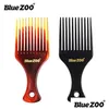 Hårborstar Bluezoo Men Comb Insert Afro Pick Fork Oil Slick Styling Brush Frisyrande tillbehör Drop Leverans Produkter Care Dhnmw