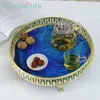 Kök lagringsorganisation Lätt spegelfack Hem Creative El Dinner Plate Fruit Serving Tray Snacks Dessert Tray1