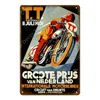 Classic Motorcycle Tin Sinais de placa de metal retro decoração de parede vintage para garagem bar pub man caver