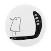 Uccello Spilla in latta Spilla Ragazza animale Distintivo Smalto Punk Abiti con risvolto in bianco e nero Borsa per cappelli Gioielli personalizzati