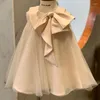 Abiti da ragazza Fiocco grande Neonate Bambini Principessa Elegante Festa Tulle Costume natalizio Bambini Compleanno Abiti da sposa 1-14 anni