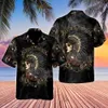 Men's Casual Shirts Hawaiian Shirts 3D Printed Beach Prom Short Sleeve Cuban Shirts Beachwear Y2K Clothes Casual Vintage Style Men and Women Z0224