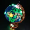 Il globo terrestre con blocchi di costruzione di luce Mattoni MOC 95335 2585PCS 21332 Modello di terra per bambini Assemblare idee Bambini Creativi Giocattoli educativi di Natale Regali di compleanno