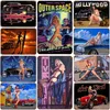 Pin Up Girl Tin Signs Vintage Retro Sexy Girl Girl Plaat Painting Wall Art Decoratie voor Garage Home Bar Gym Cafe Sign Metal 30x20cm W03