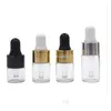 Perfume Bottle Whole Sale 1Ml 2Ml L Transparent Dropper Glass Oil Per Vial Samples Packaging Container Drop Delivery Health Beauty F Dhujk