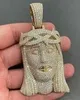 10k Gold Sier Iced Out Hip Hop Rapper Jewelry Men Diamond Moissanite Jesus Pendant