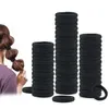 50pcs女性のための固体髪の毛エラスティックヘアバンドロープポニーテールホルダーヘッドウェアヘアバンドガールズヘアアクセサリー