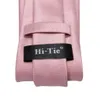 Heck Ties Hitie Designer Rose Gold Розовый сплошной шелк свадебный галстук для мужчин из китайской запонки мужская модная газета модная вечеринка Dropshiping J230227