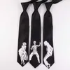 Boyun bağları ücretsiz gönderim yeni erkek erkekler orijinal kişilik kravat Koreli Öğrenci Günlük Eğlence Graffiti kravat Mike Jackson Bruce Lee Monroe J230227