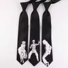 Neck Ties Free Shipping New Male men's Original personality necktie Korean Student Casual Fun Graffiti Tie Mike Jackson Bruce Lee Monroe J230227