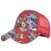 Ball Caps Damen Baseballkappe mit Blumenmuster, Sommer-Trucker-Mütze, Schwarz, Rot, Blau, Rosa, Beige, L230228