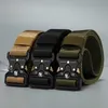 Bälten Fralu Belt Män utomhusjakt Metal Tactical Belt Multifunktion Legering Buckle High Quality Marine Corps Canvas Belt for Men Z0228