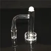 hookahs Sandblasted Fully Weld Quartz Terp Slurper Bangers set Smoke Beveled Edge Nails with Quartz Cap 20mm OD for Glass Pipes Water Bongs Dab Rig