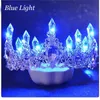 Gioielli per capelli da sposa Brillanti diademi di cristallo per la sposa Donne Corone luminose a LED Ornamenti per capelli Gioielli da sposa Queen Crown Tiara ML708 230228