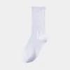 Chaussettes pour hommes Chaussettes unisexes Femmes Hommes Blanc Noir Crew Chaussettes Femme Homme Couleur unie Chaussettes Courtes Chaussettes En Coton Rayé Soks Printemps Été Sox Z0227