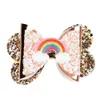 Carton de dessin brillant Bows Ribbon Clips Clips Fashion Applique Bow Bows For Kids Girls Hair Accessoires 1771