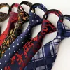 Neck Ties Zipper Tie For Men Women 8cm Classic Neck Tie Wedding Party Casual Paisley Design Plaid Men Neckties Suit Easy Pretied Cravats J230227