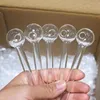 4.2 pouces 4.7 pouces tuyau de brûleur à mazout en verre pyrex tube clair tabac herbe sèche brûlant tubes transparents bout d'ongle fumer tobcco accessoires en gros