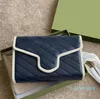 Plånböcker Purses designers handväskor axel crossbody chain klaff väska snedstreck dubbel bokstäver lapptäcke messenger kuvert kvinnor 241t 03