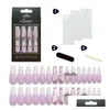 偽の爪30pcs/box long ballet long ballet fake fake tipsウォータープルーフシームレストレージーレスステッカー爪柔らかい再利用可能なネイルアートマニキュアツールdhkhu