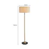 Standard stand lamp modern style elegant luxury linen shade metal floor lamp 42cm width 152cm height for hotel home living room bedroom study room decoration