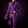 Ternos masculinos Blazers mais recentes calças de casaco Designs Italian Purple Tuxedo Jaqueta Slim Fit Men Suit 3 peças PROM PROM TERNO MASUCLINO 230227