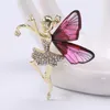 Neue Schmetterling Blume Broschen Für Frauen Charme Engel Intarsien Zirkon Metall Revers Pin Corsage Party Hochzeit Kleidung Schmuck Geschenke