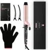 1.5 inch Curling Iron Dual Voltage Instant Heat with Extra-Smooth Tourmaline Ceramic Coating, Glove Included by MiroPure