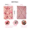 Decorative Flowers Wreaths Silk Rose 3D Backdrop Wall Wedding Decoration Artificial Flower Panel for Home Decor Backdrops Baby Shower 230227