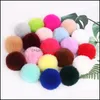 voiture dvr Autres Accessoires De Mode 8Cm Faux Boule De Fourrure De Lapin Pom Poms Fluffy Pompom Diy Pour Femmes Enfants Chapeaux D'hiver Sklies Bonnets Bonnet Tricoté Dhbwi