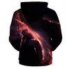 Herrtröjor kissqiqi män hoodie tröja stjärnhimmel färgglad 3d hooded mode harajuku casual tröjor kläder storlek s-5xl