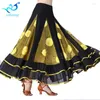 Scene Wear Ballroom Dance Long kjolar Performance Costumes Women's Waltz Modern Standard kjol Halloween Practice Dress