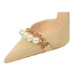 New Pointy Pearl Metal Super High Heel Banquet Party Wedding Bridal Casual Shoes Fashion sexy Sandals