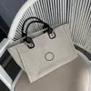 Designer Summer Beach Handbag C Letter Shoulder Flash Office High Quality Classic Canvas Bag With Button Retro Women's Bagbag