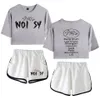 Pantalons deux pièces pour femmes Stray Kids Survêtement Femmes Ensemble SKZ Noeasy Deux Pièces Ensemble Coton Haut Sexy Taille Moyenne Shorts Kpop Lady Fitness Sportsuits D'été 230228