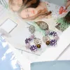 Dangle Earrings Fashion Luxury 925 Sterling Silver Jewelry Colorful Gem Fresh Flower Clusters For Women Pastoral Engagement Jewellery