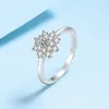Anelli a grappolo in argento sterling 925 ROTONDO 0.5CT Moissanite con pietre preziose per fidanzamento con diamanti Set di anelli di gioielleria raffinata all'ingrosso