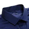 Camicie eleganti da uomo Solido Manica lunga Senza rughe Elasticità No stiratura Camicia formale slim fit Camicie casual da lavoro abbottonate