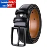 Riemen dropshipping merk echte lederen pin buckle vintage casual heren riem cowboy jeans riemriem cintos 33cm riem z0228