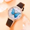 Armbandsur Gaiety Brand Women Watches Luxury Löstmärkt Rhinestone Butterfly Damläderklänning Arm Kvinnlig ClockWristwatches