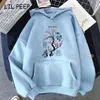 Womens Hoodies Sweatshirts Ink Painting Cherry Blossom Funny print sweatshirt Oversized hoodie fashion casual kawaii style Aesthetic clothes 230227