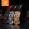 Belts Men Genuine Leather Belts Brand Luxury Stone Pattern High Quality Business Work Automatic Buckle Belts for Men ZD121 Z0228