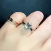 Женское бриллиантовое кольцо мода снежинка мойссанит кольца ювелирные украшения свадебное обручальное кольцо для женщин