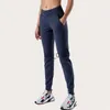 Roupa de ioga LL feminina Calças de yoga noventa push fitness leggings macias de cintura alta elevação de quadril elásticas calças de jogging casuais 7 cores L2079 T230228