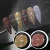 Glitter per unghie 1 scatola polvere brillante lampeggiante cristallo diamante decorazione artistica pigmento scaglie manicure