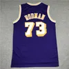 qq88 Wilt Chamberlain Lakerss Basketball Jersey Los Johnson Angeles Bryant Jerry West Dennis Rodman Mitchell and Ness Throwback Jerseys Purple Yellow Size S-XXL